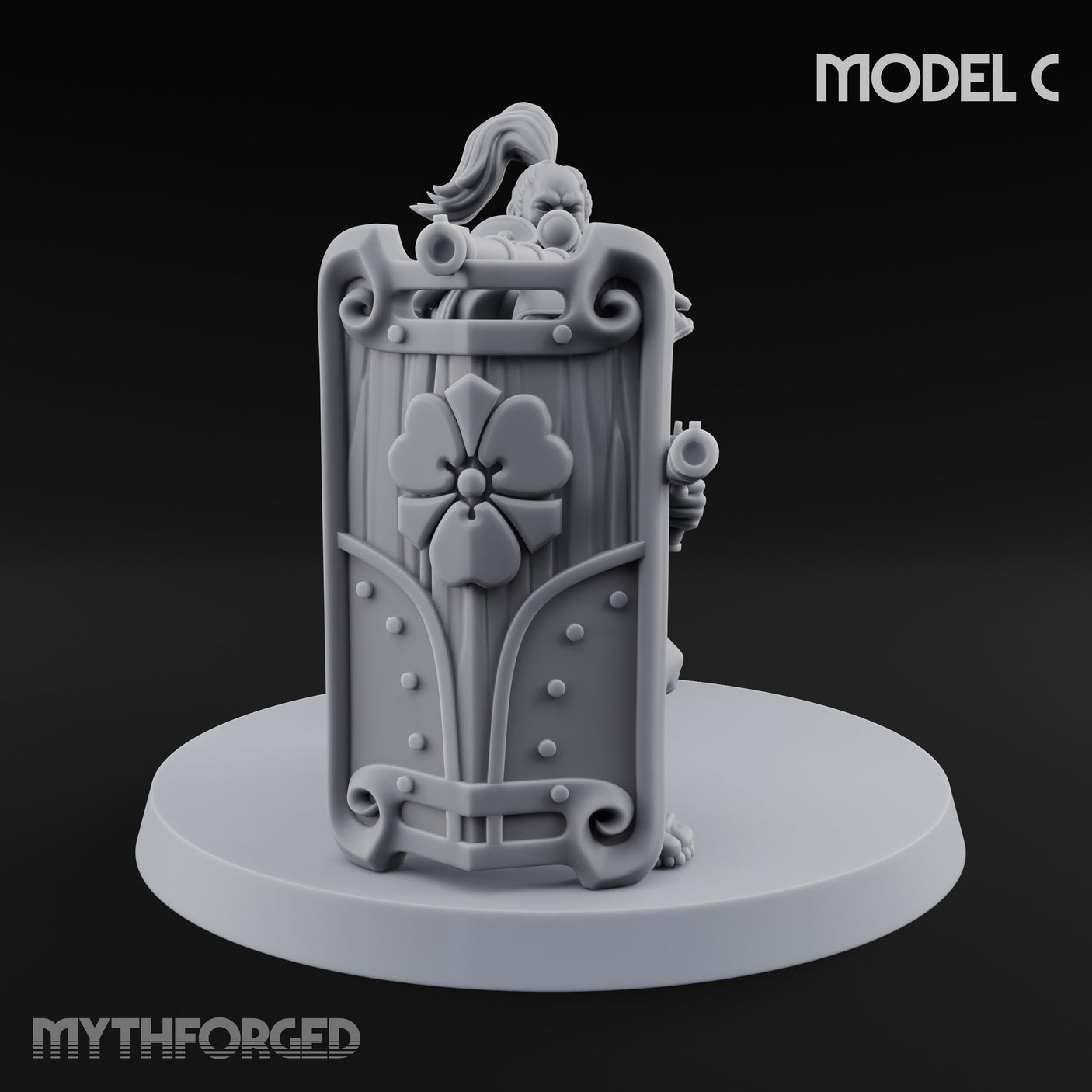 Tower Shield Lugging Ashigaru Shield Bearer C Miniature for Dungeons and Dragons, Pathfinder or other TTRPGs