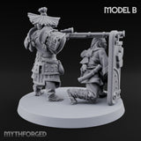 Tower Shield Lugging Ashigaru Shield Bearers Miniature for Dungeons and Dragons, Pathfinder or other TTRPGs