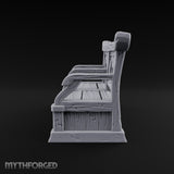 Hay Cart Left Mid-Lane Wooden Town Street Scenery A