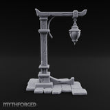 Hay Cart Left Mid-Lane Wooden Town Street Scenery Set — C