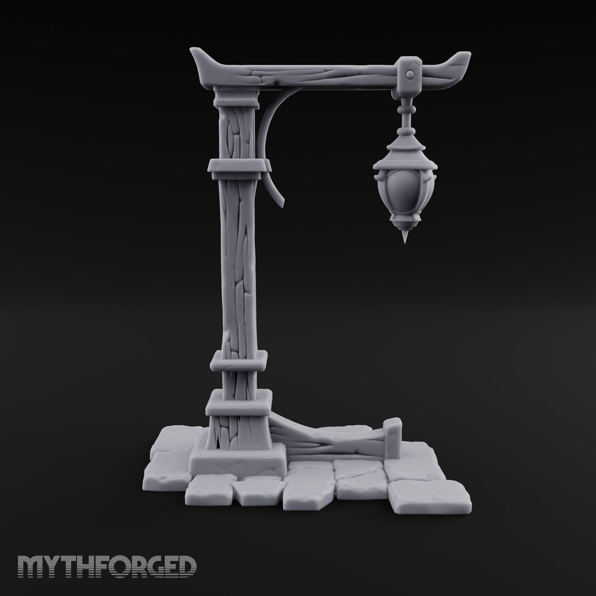Hay Cart Left Mid-Lane Wooden Town Street Scenery C