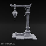 Hay Cart Left Mid-Lane Wooden Town Street Scenery C