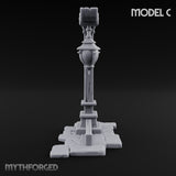 Hay Cart Left Mid-Lane Wooden Town Street Scenery C