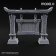 Hay Cart Left Mid-Lane Wooden Town Street Scenery D