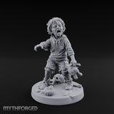 Toy Clutching Wailing Zombie Child Miniature for Dungeons and Dragons, Pathfinder or other TTRPGs