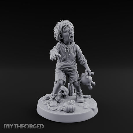 Toy Clutching Wailing Zombie Child Miniature for Dungeons and Dragons, Pathfinder or other TTRPGs