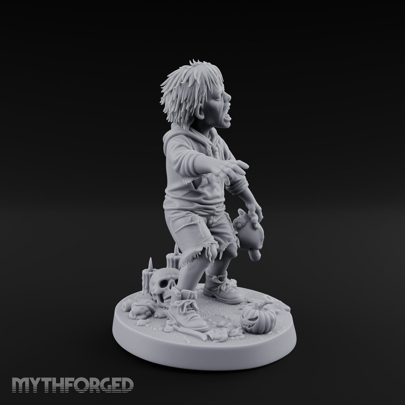 Toy Clutching Wailing Zombie Child Miniature for Dungeons and Dragons, Pathfinder or other TTRPGs