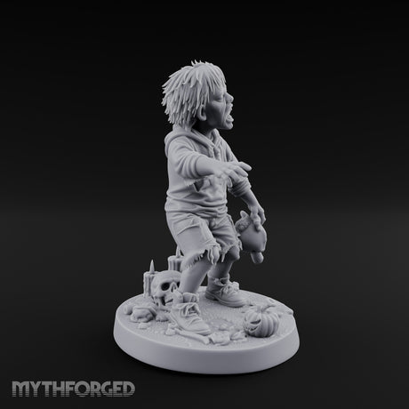 Toy Clutching Wailing Zombie Child Miniature for Dungeons and Dragons, Pathfinder or other TTRPGs
