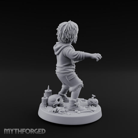 Toy Clutching Wailing Zombie Child Miniature for Dungeons and Dragons, Pathfinder or other TTRPGs