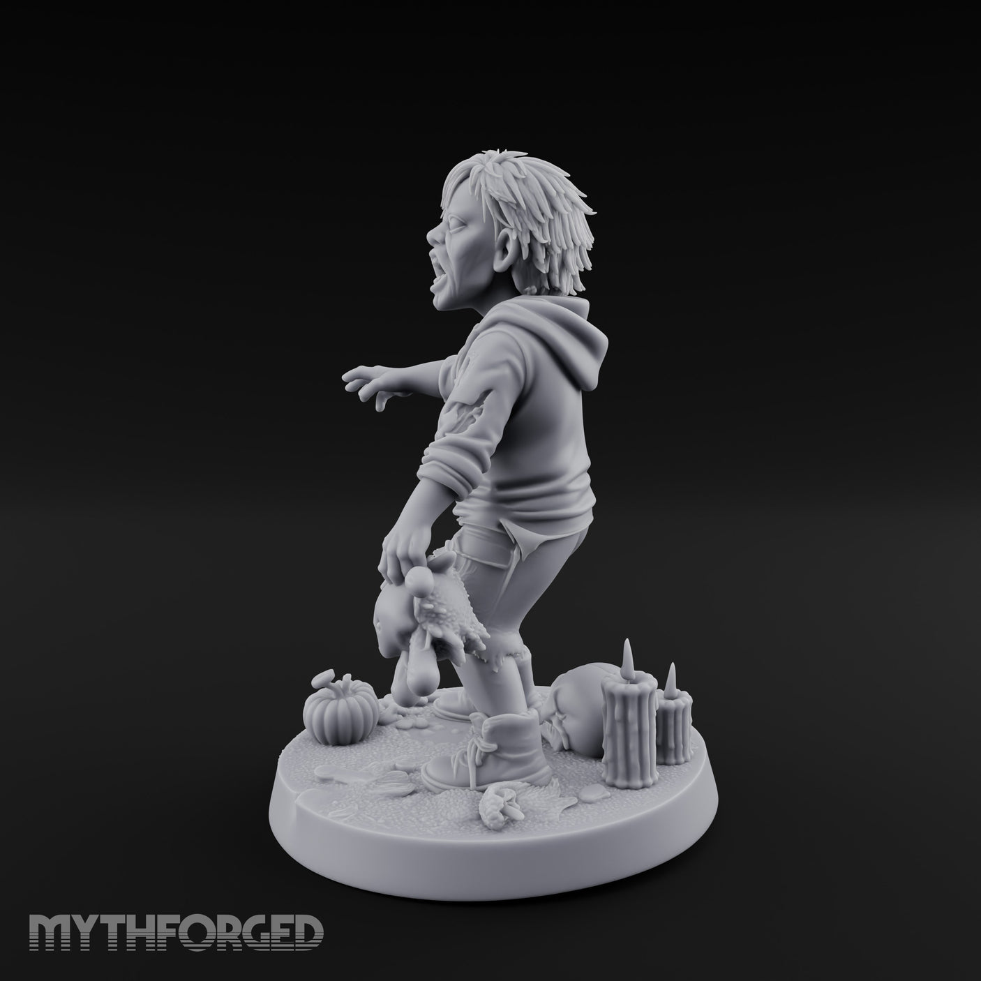 Toy Clutching Wailing Zombie Child Miniature for Dungeons and Dragons, Pathfinder or other TTRPGs