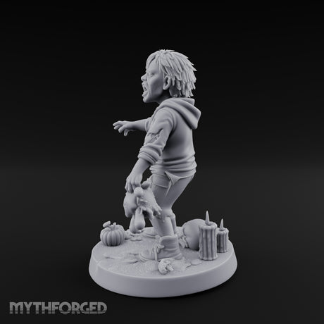 Toy Clutching Wailing Zombie Child Miniature for Dungeons and Dragons, Pathfinder or other TTRPGs