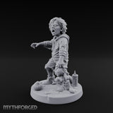 Toy Clutching Wailing Zombie Child Miniature for Dungeons and Dragons, Pathfinder or other TTRPGs