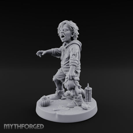 Toy Clutching Wailing Zombie Child Miniature for Dungeons and Dragons, Pathfinder or other TTRPGs