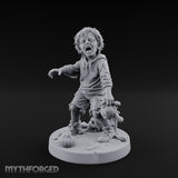 Toy Clutching Wailing Zombie Child Miniature for Dungeons and Dragons, Pathfinder or other TTRPGs