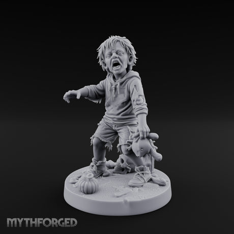 Toy Clutching Wailing Zombie Child Miniature for Dungeons and Dragons, Pathfinder or other TTRPGs