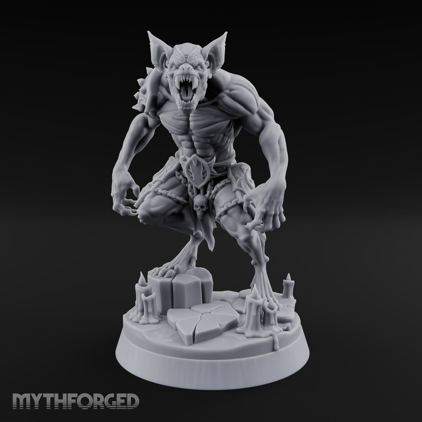 Mid-Transformation Vampire Monstrosity Miniature for Dungeons and Dragons, Pathfinder or other TTRPGs