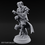 Strumming Astride Gargolye Bard Miniature for Dungeons and Dragons, Pathfinder or other TTRPGs