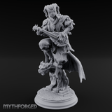 Strumming Astride Gargolye Bard Miniature for Dungeons and Dragons, Pathfinder or other TTRPGs