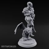 Strumming Astride Gargolye Bard Miniature for Dungeons and Dragons, Pathfinder or other TTRPGs