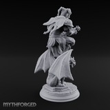 Strumming Astride Gargolye Bard Miniature for Dungeons and Dragons, Pathfinder or other TTRPGs