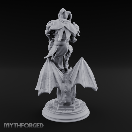 Strumming Astride Gargolye Bard Miniature for Dungeons and Dragons, Pathfinder or other TTRPGs