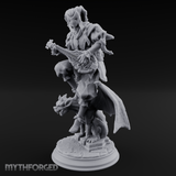 Strumming Astride Gargolye Bard Miniature for Dungeons and Dragons, Pathfinder or other TTRPGs
