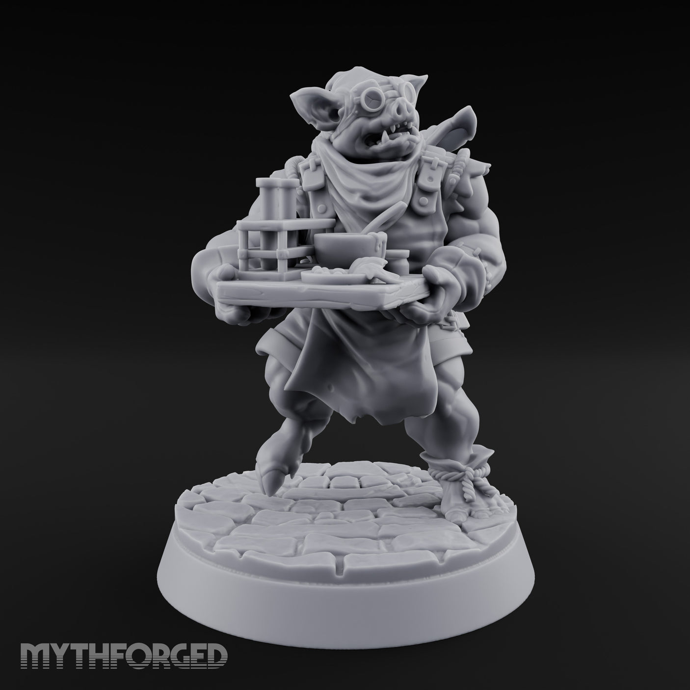 Tray Toting Goblin Alchemist Miniature for Dungeons and Dragons, Pathfinder or other TTRPGs
