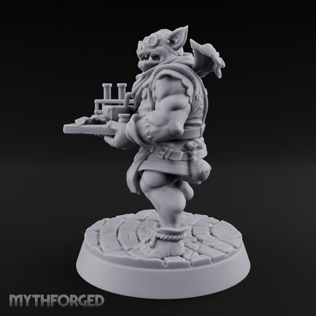 Tray Toting Goblin Alchemist Miniature for Dungeons and Dragons, Pathfinder or other TTRPGs