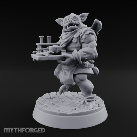 Tray Toting Goblin Alchemist Miniature for Dungeons and Dragons, Pathfinder or other TTRPGs