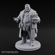 Treasure Chest Peddling Human Merchant Miniature for Dungeons and Dragons, Pathfinder or other TTRPGs