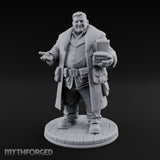 Treasure Chest Peddling Human Merchant Miniature for Dungeons and Dragons, Pathfinder or other TTRPGs