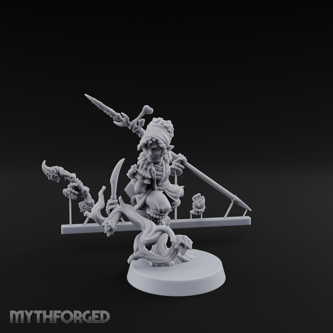 Tree Perching Halfling Ranger Miniature for Dungeons and Dragons, Pathfinder or other TTRPGs