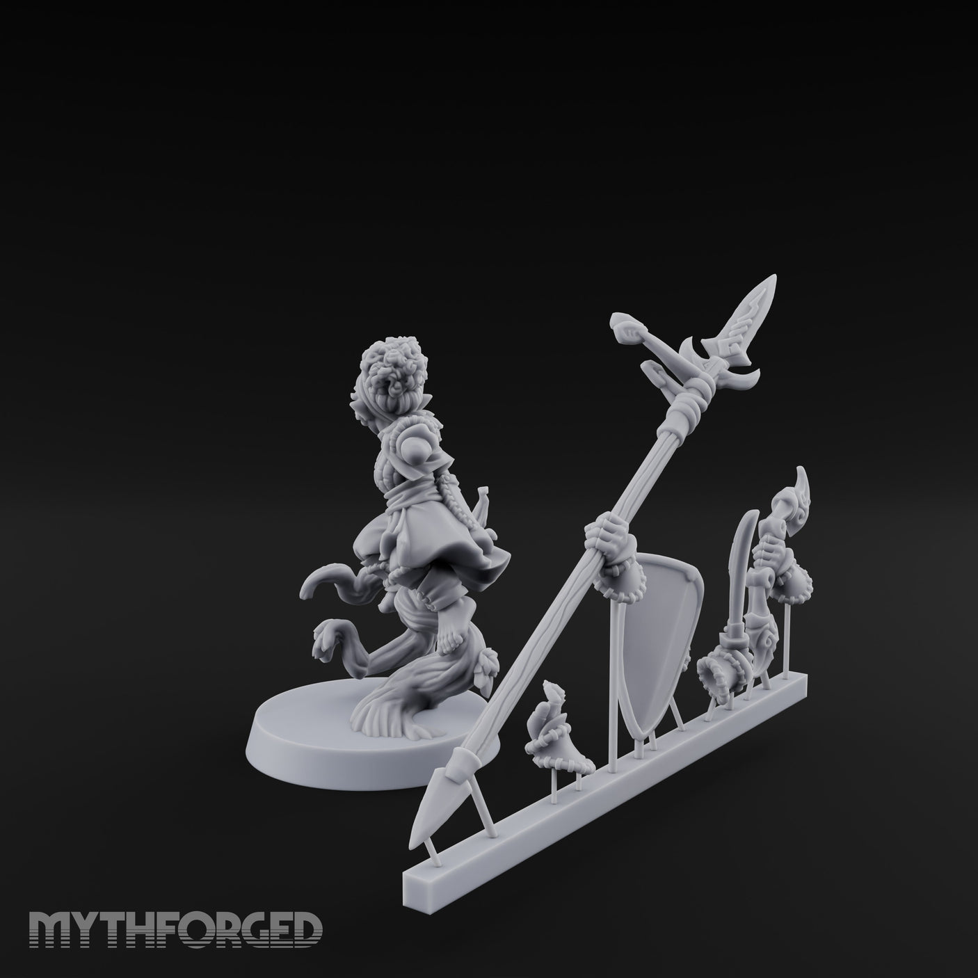 Tree Perching Halfling Ranger Miniature for Dungeons and Dragons, Pathfinder or other TTRPGs