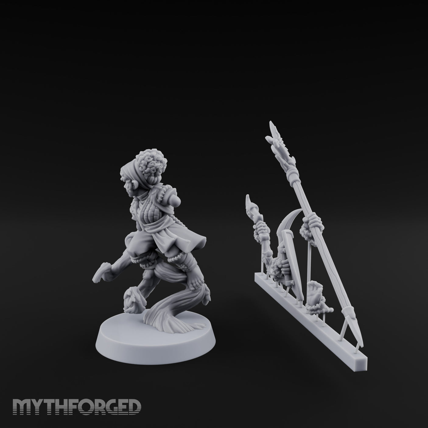 Tree Perching Halfling Ranger Miniature for Dungeons and Dragons, Pathfinder or other TTRPGs