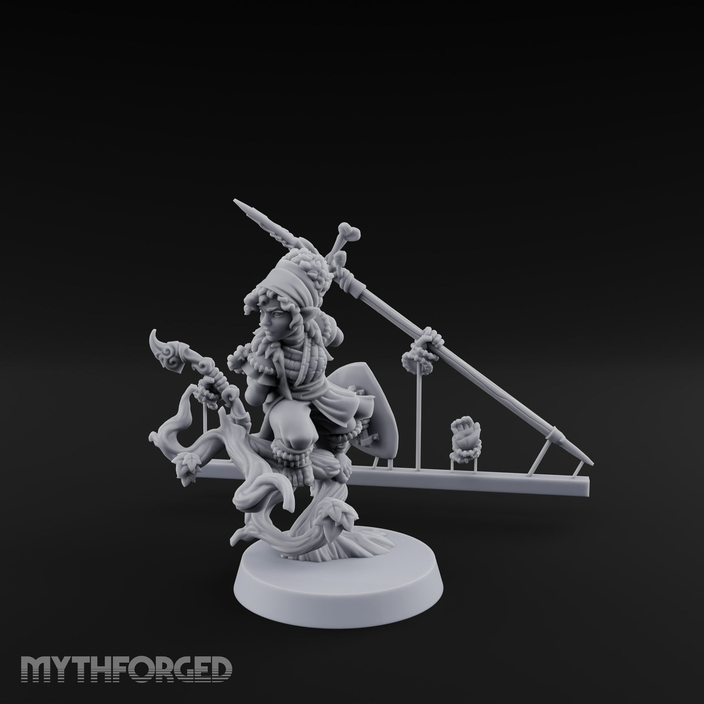 Tree Perching Halfling Ranger Miniature for Dungeons and Dragons, Pathfinder or other TTRPGs