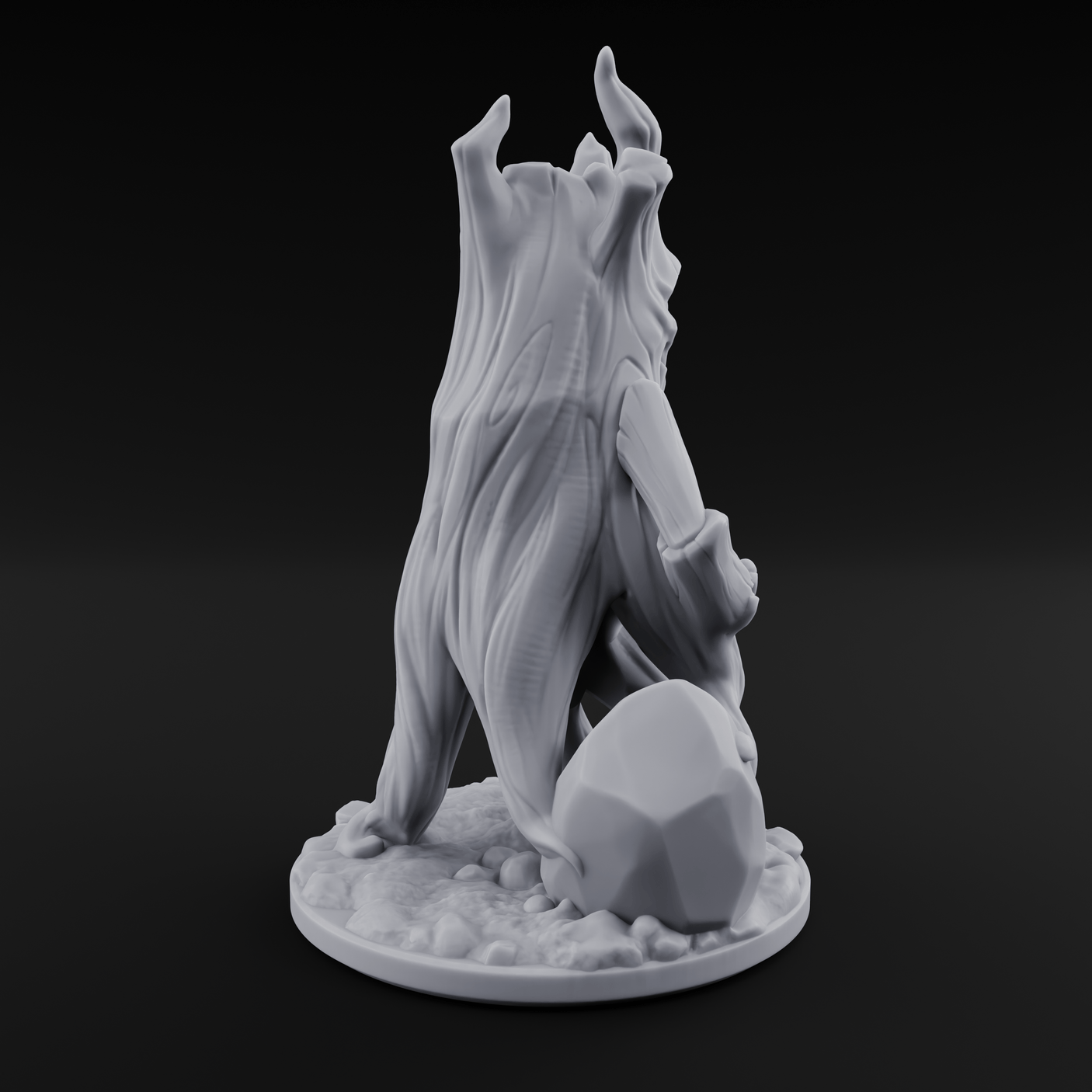 Grinning Wide Treant Sapling A Miniature for Dungeons and Dragons, Pathfinder or other TTRPGs