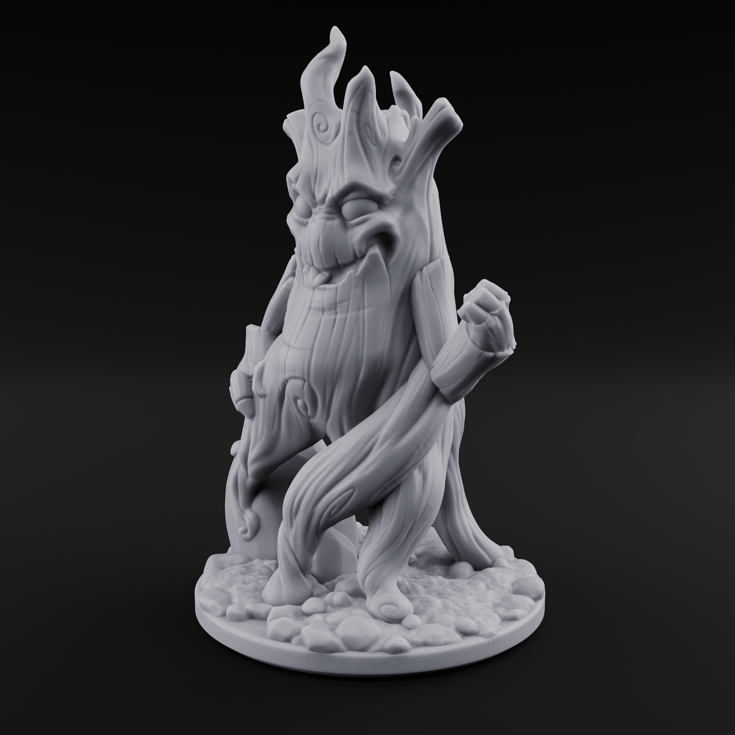 Grinning Wide Treant Sapling A Miniature for Dungeons and Dragons, Pathfinder or other TTRPGs