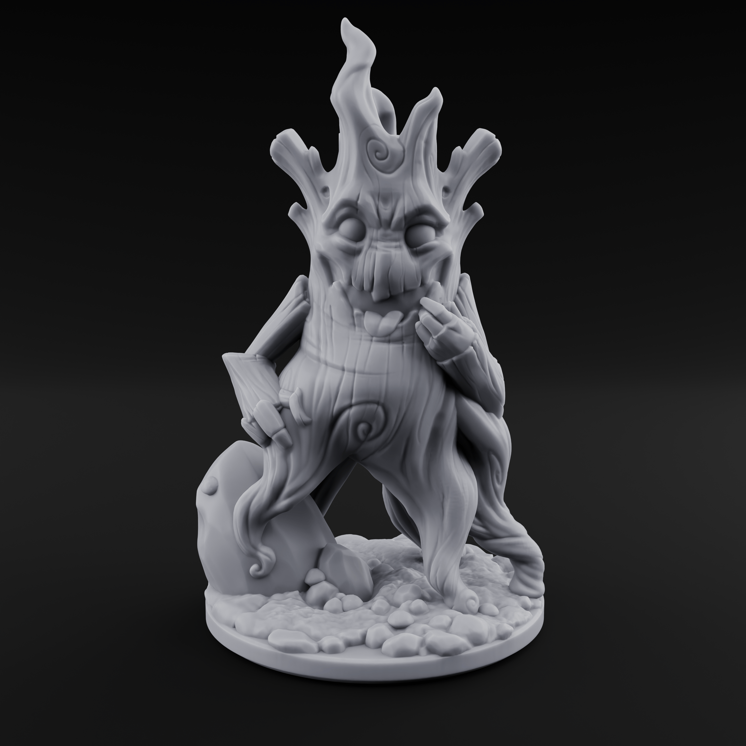Grinning Wide Treant Sapling B Miniature for Dungeons and Dragons, Pathfinder or other TTRPGs