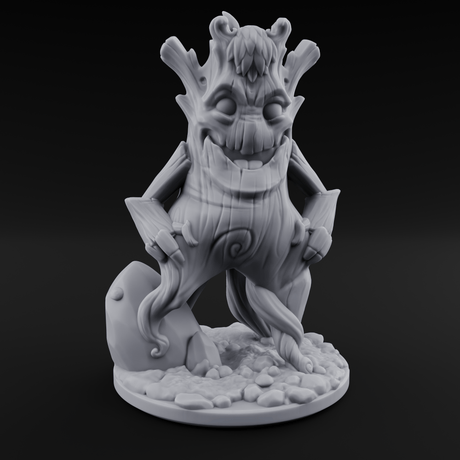 Grinning Wide Treant Sapling C Miniature for Dungeons and Dragons, Pathfinder or other TTRPGs