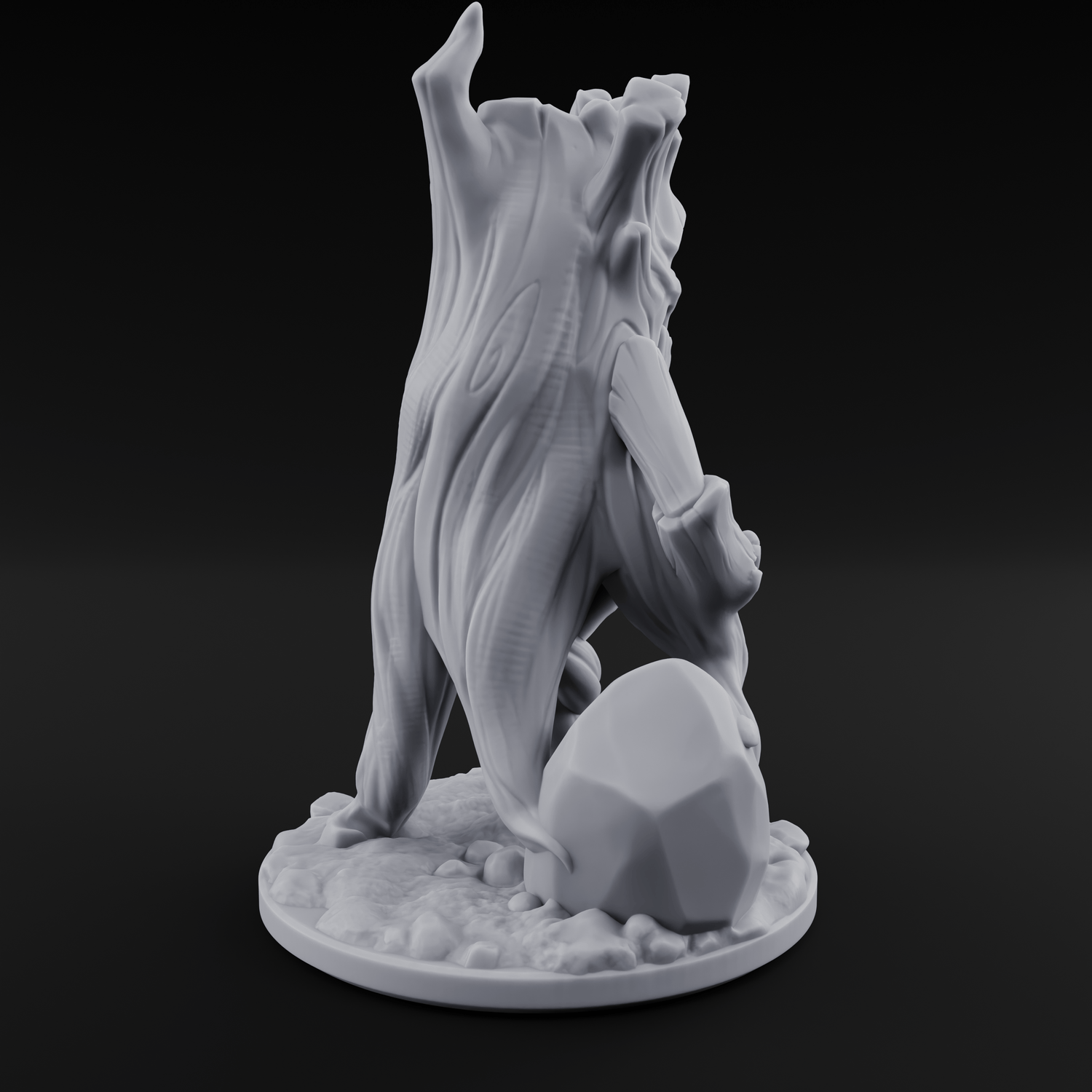 Grinning Wide Treant Sapling C Miniature for Dungeons and Dragons, Pathfinder or other TTRPGs
