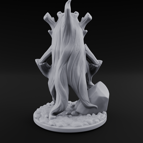 Grinning Wide Treant Sapling C Miniature for Dungeons and Dragons, Pathfinder or other TTRPGs