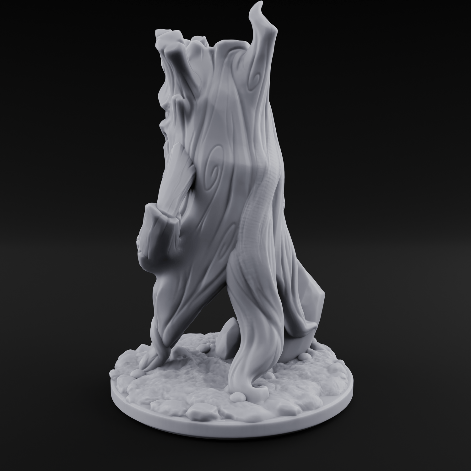 Grinning Wide Treant Sapling C Miniature for Dungeons and Dragons, Pathfinder or other TTRPGs