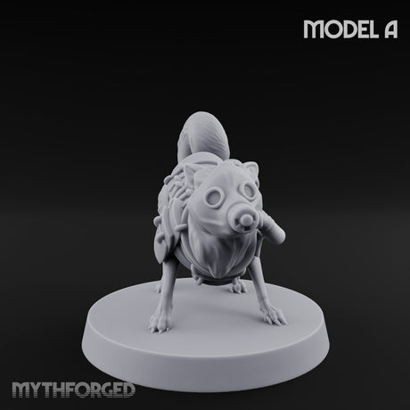 Trench Combat Dog A Miniature for Dungeons and Dragons, Pathfinder or other TTRPGs