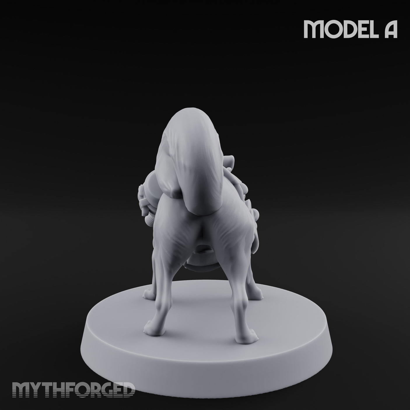 Trench Combat Dog A Miniature for Dungeons and Dragons, Pathfinder or other TTRPGs