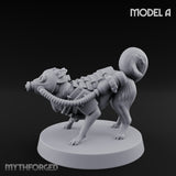 Trench Combat Dog A Miniature for Dungeons and Dragons, Pathfinder or other TTRPGs