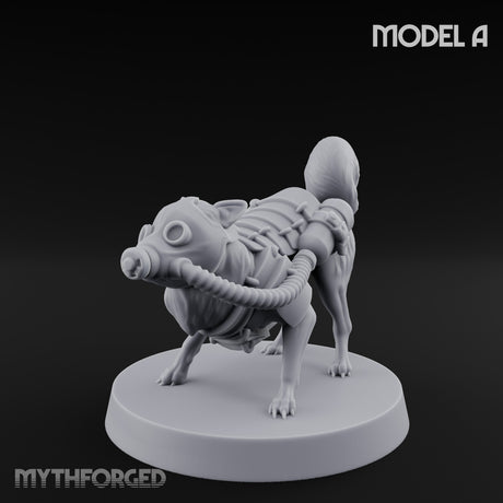 Trench Combat Dog A Miniature for Dungeons and Dragons, Pathfinder or other TTRPGs