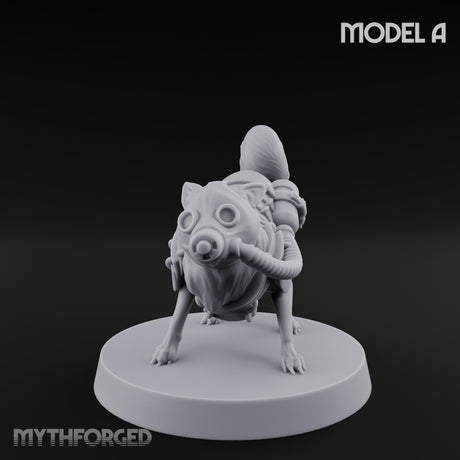 Trench Combat Dog A Miniature for Dungeons and Dragons, Pathfinder or other TTRPGs