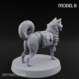 Trench Combat Dog B Miniature for Dungeons and Dragons, Pathfinder or other TTRPGs