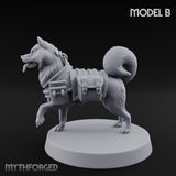 Trench Combat Dog B Miniature for Dungeons and Dragons, Pathfinder or other TTRPGs