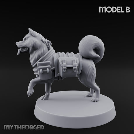 Trench Combat Dog B Miniature for Dungeons and Dragons, Pathfinder or other TTRPGs